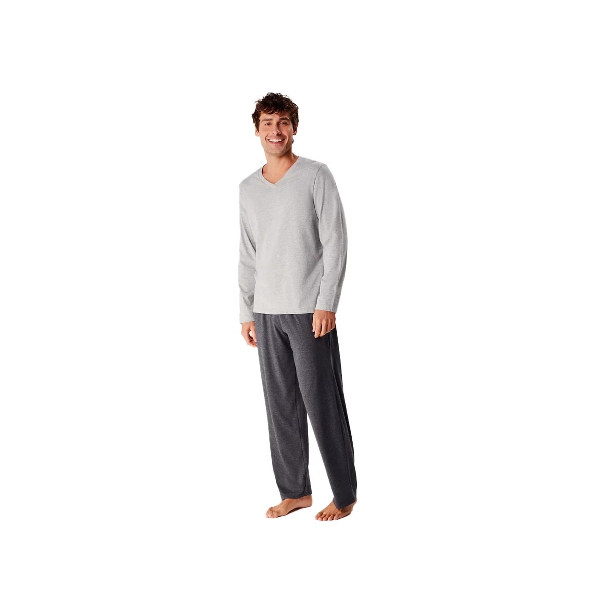 Pijama Hering Masculino Manga Longa 7Bxh Mescla/Chumbo Ihen Pijama Hering Masculino Manga Longa 7Bxh Mescla/Chumbo Ihen