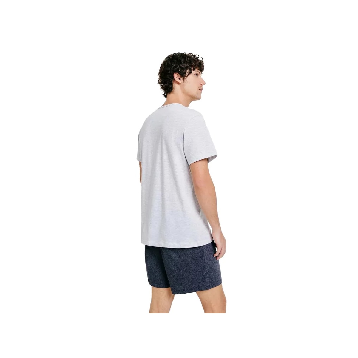 Pijama Hering Masculino Meia Manga 7Bdq Mescla/Chumbo Pijama Hering Masculino Meia Manga 7Bdq Mescla/Chumbo