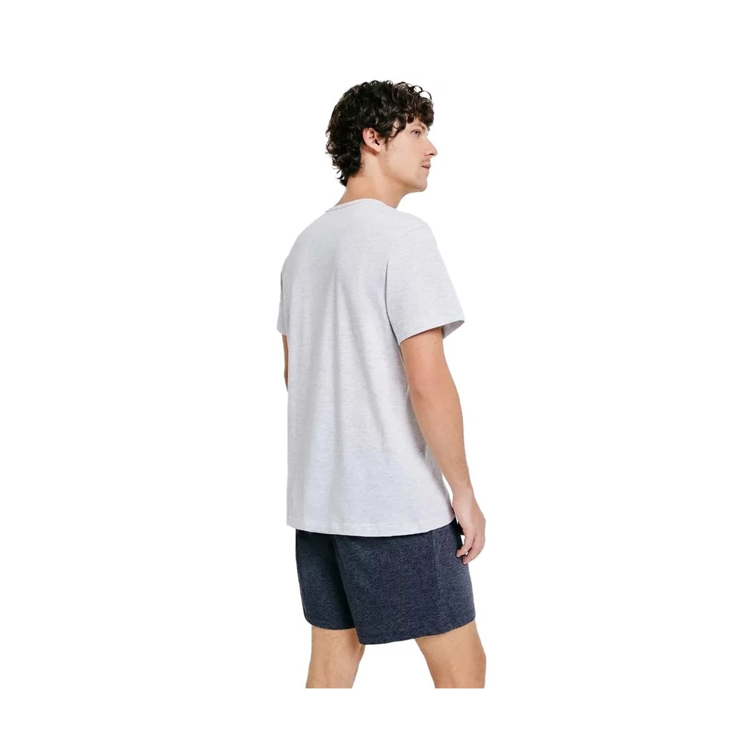 Pijama Hering Masculino Meia Manga 7Bdq Mescla/Chumbo Pijama Hering Masculino Meia Manga 7Bdq Mescla/Chumbo