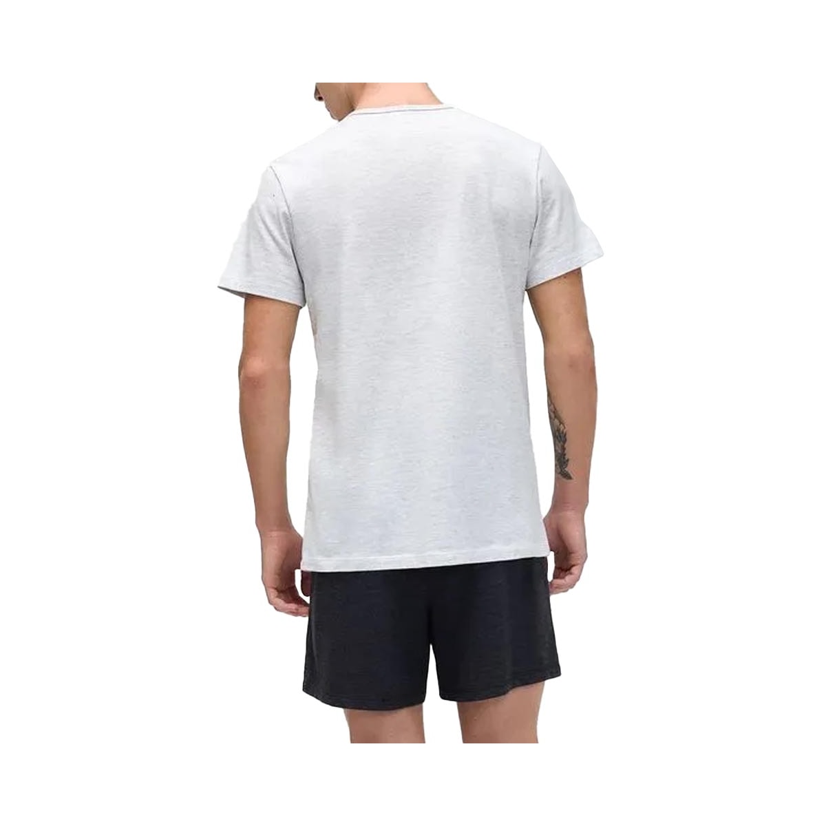 Pijama Hering Masculino Meia Manga 7Bdq  Mescla Claro/Grafite