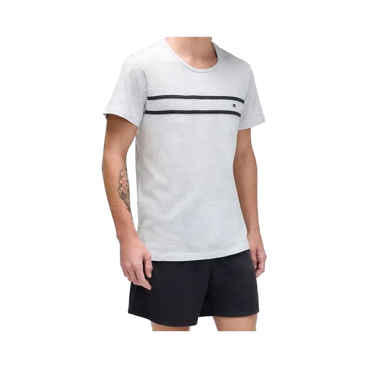 Pijama Hering Masculino Meia Manga 7Bdq Mescla Claro/Grafite Pijama Hering Masculino Meia Manga 7Bdq Mescla Claro/Grafite