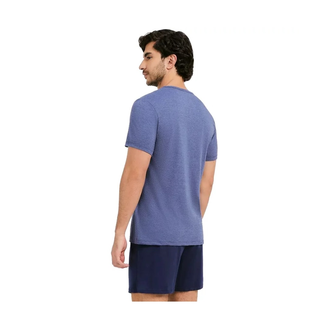 Pijama Hering Masculino Meia Manga 7Bdq Mescla Marinho MK7EN Pijama Hering Masculino Meia Manga 7Bdq Mescla Marinho MK7EN