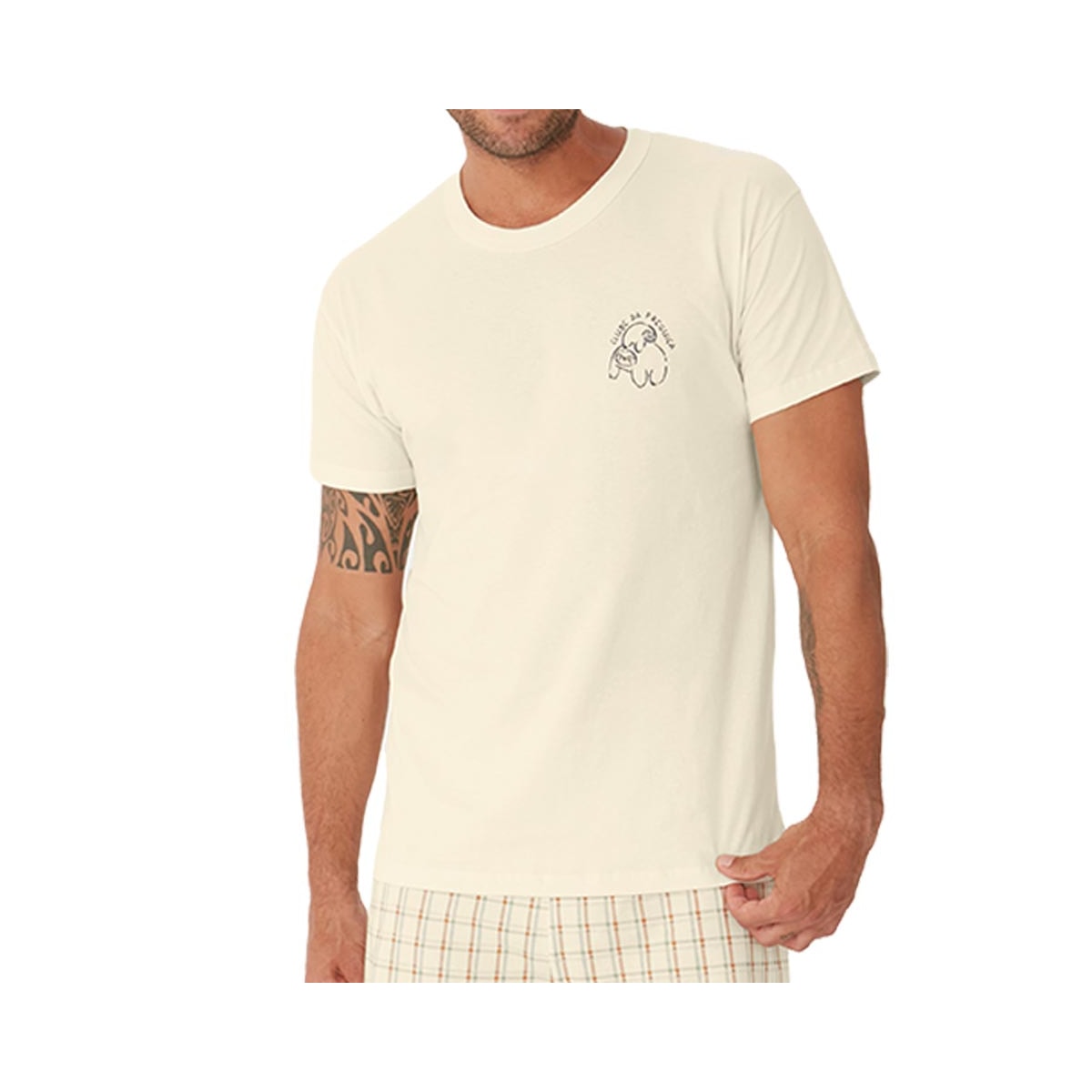 Pijama Malwee De Verão Masculino 130725 Bege Claro Pijama Malwee De Verão Masculino 130725 Bege Claro