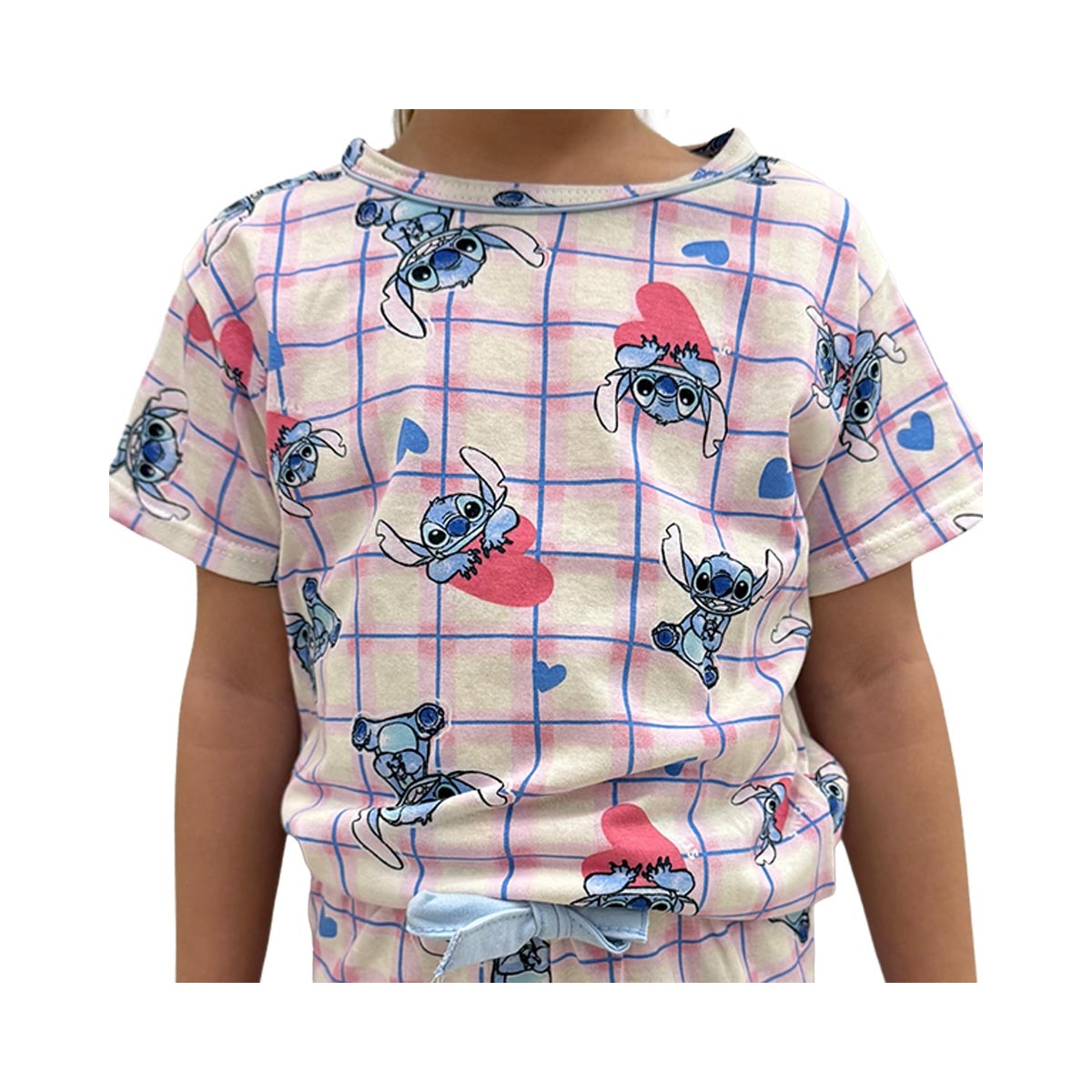 Pijama Malwee Disney Menina Verão 130034 Azul Stitch Pijama Malwee Disney Menina Verão 130034 Azul Stitch