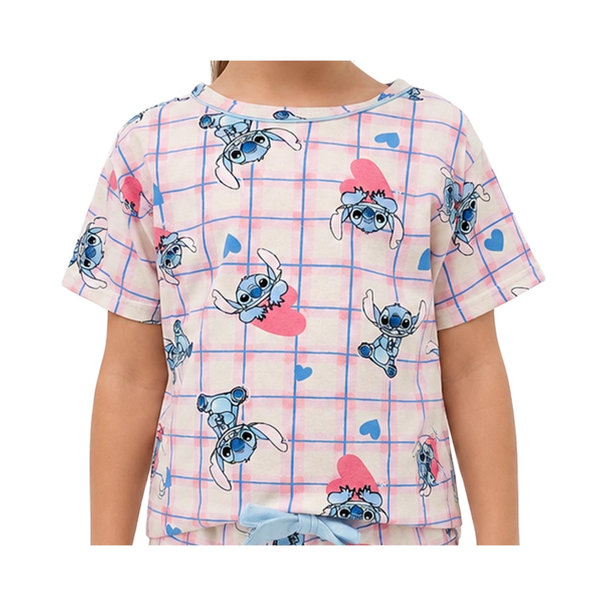Pijama Malwee Disney Menina Verão 130034 Azul Stitch Pijama Malwee Disney Menina Verão 130034 Azul Stitch