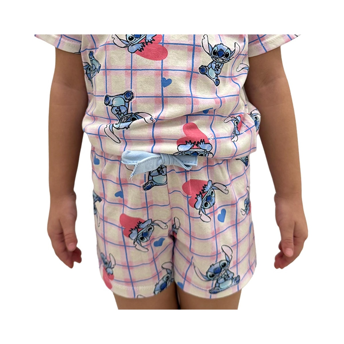 Pijama Malwee Disney Menina Verão 130034 Azul Stitch