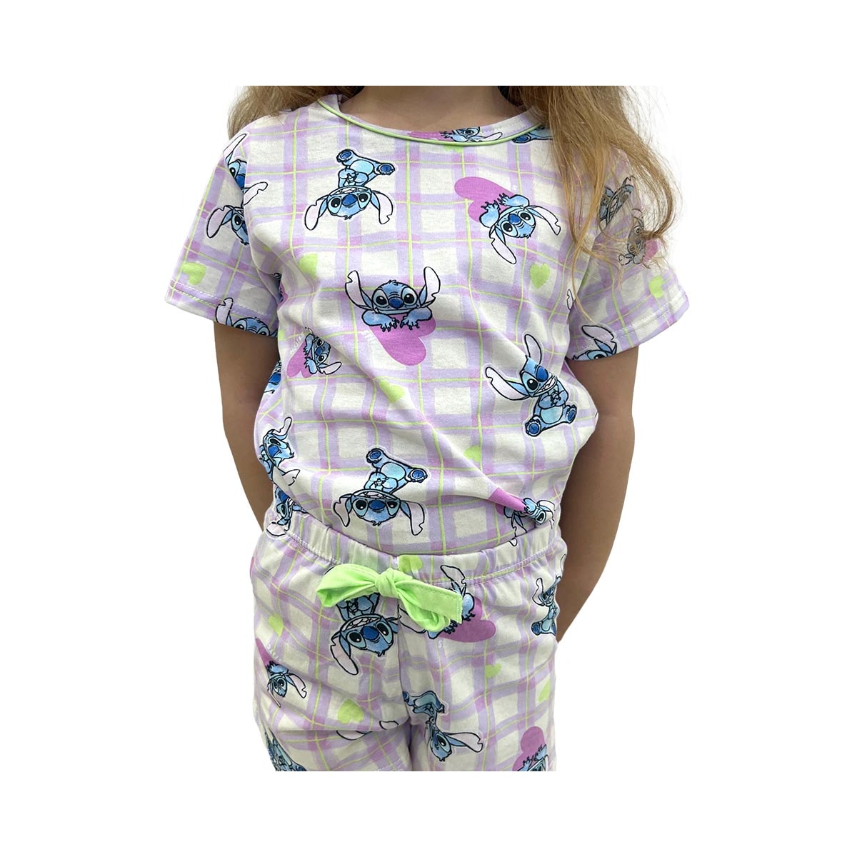 Pijama Malwee Disney Menina Verão 130034 Lilas Stitch Pijama Malwee Disney Menina Verão 130034 Lilas Stitch