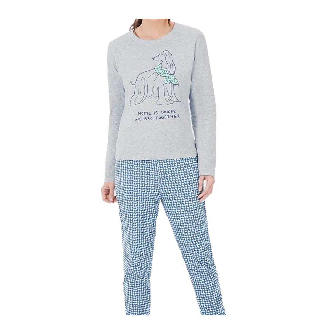 Pijama Malwee Fechado Inverno 126841 Mescla Cinza