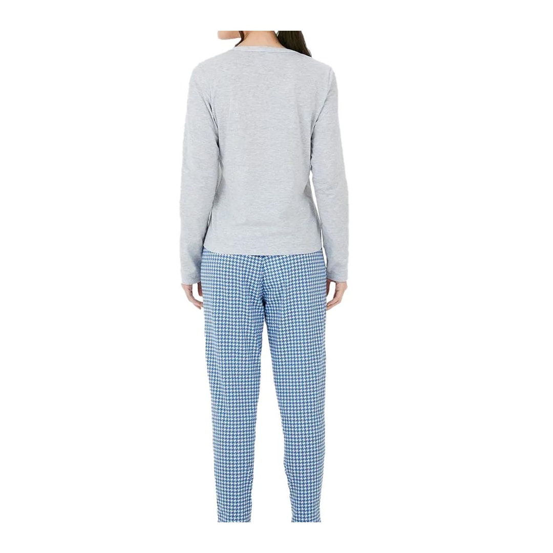 Pijama Malwee Fechado Inverno 126841 Mescla Cinza