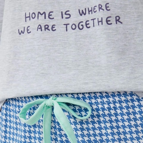 Detalhe - Pijama Malwee Fechado Inverno 126841 Mescla Cinza