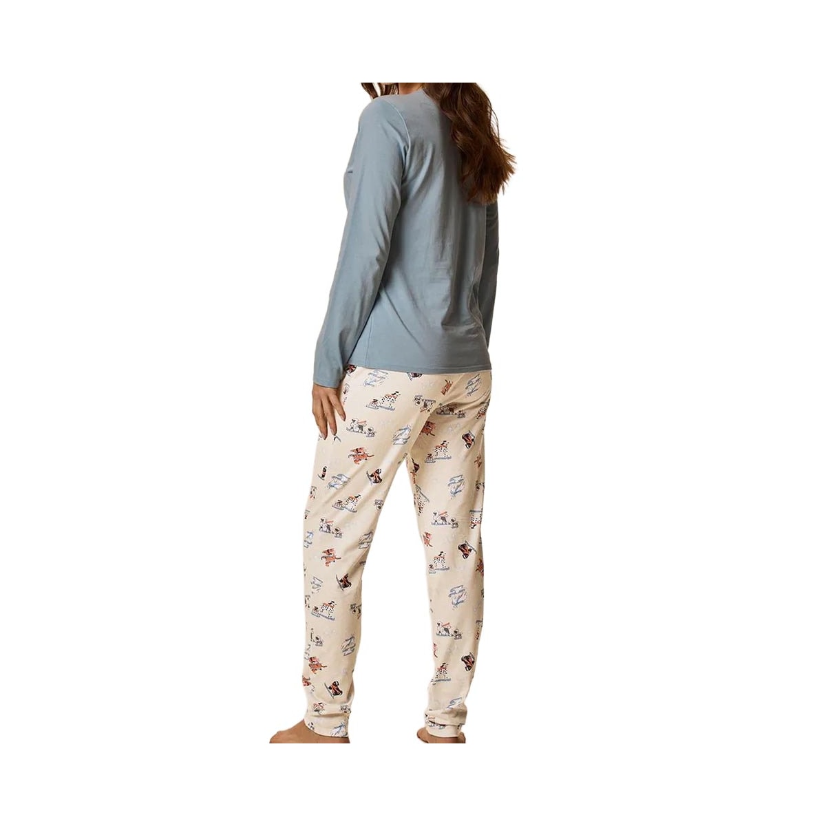 Pijama Malwee Feminino Aberto Inverno 134470 Dog/Azul
