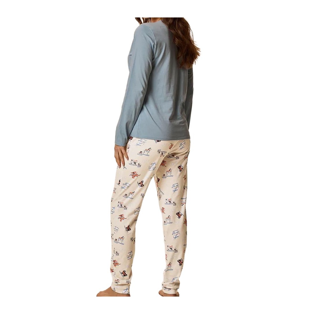 Pijama Malwee Feminino Aberto Inverno 134470 Dog/Azul Pijama Malwee Feminino Aberto Inverno 134470 Dog/Azul