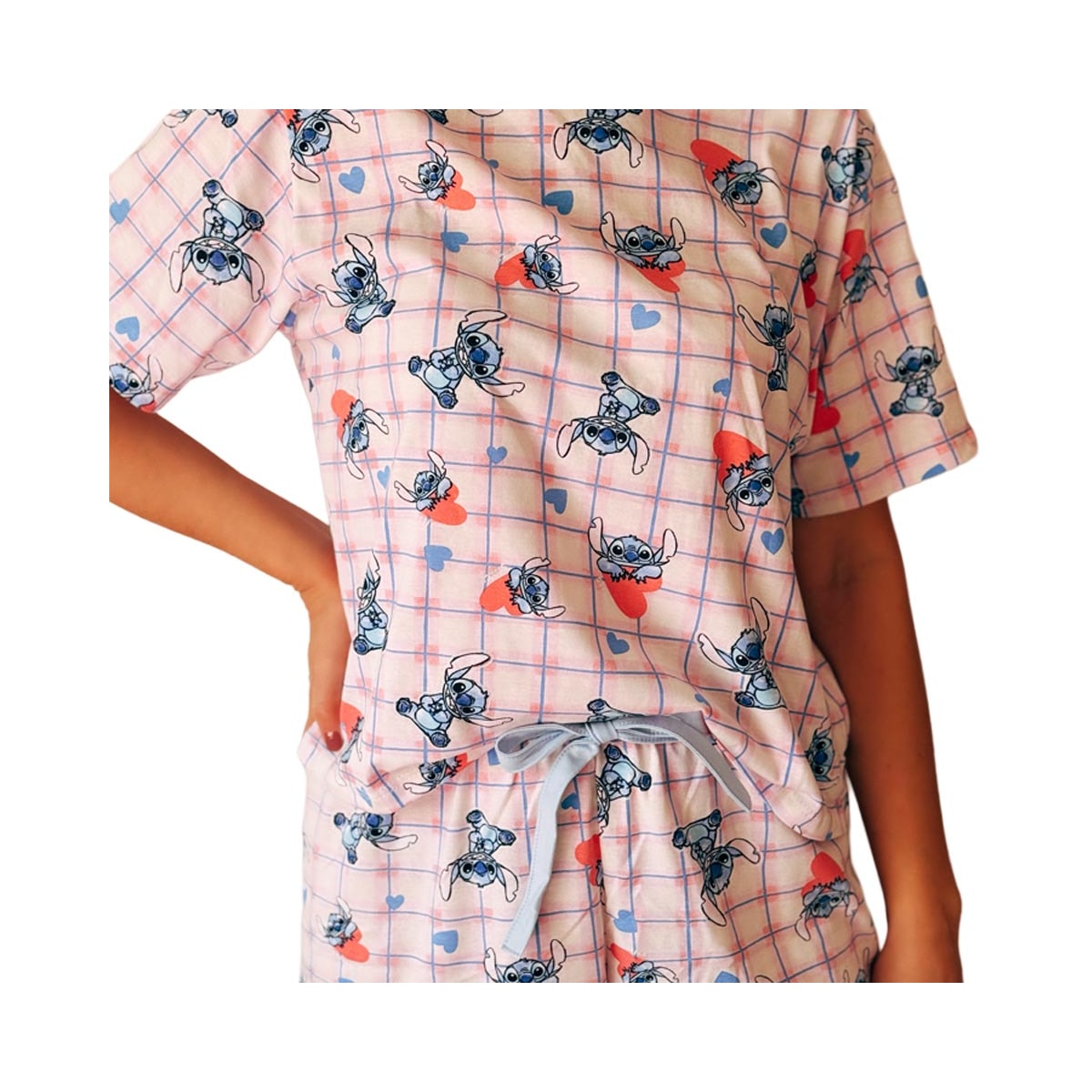 Pijama Malwee Feminino Verão 1000133016 Azul Stitch Pijama Malwee Feminino Verão 1000133016 Azul Stitch