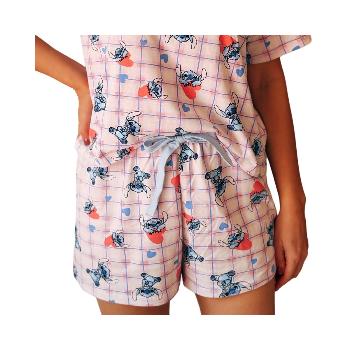 Pijama Malwee Feminino Verão 1000133016 Azul Stitch Pijama Malwee Feminino Verão 1000133016 Azul Stitch