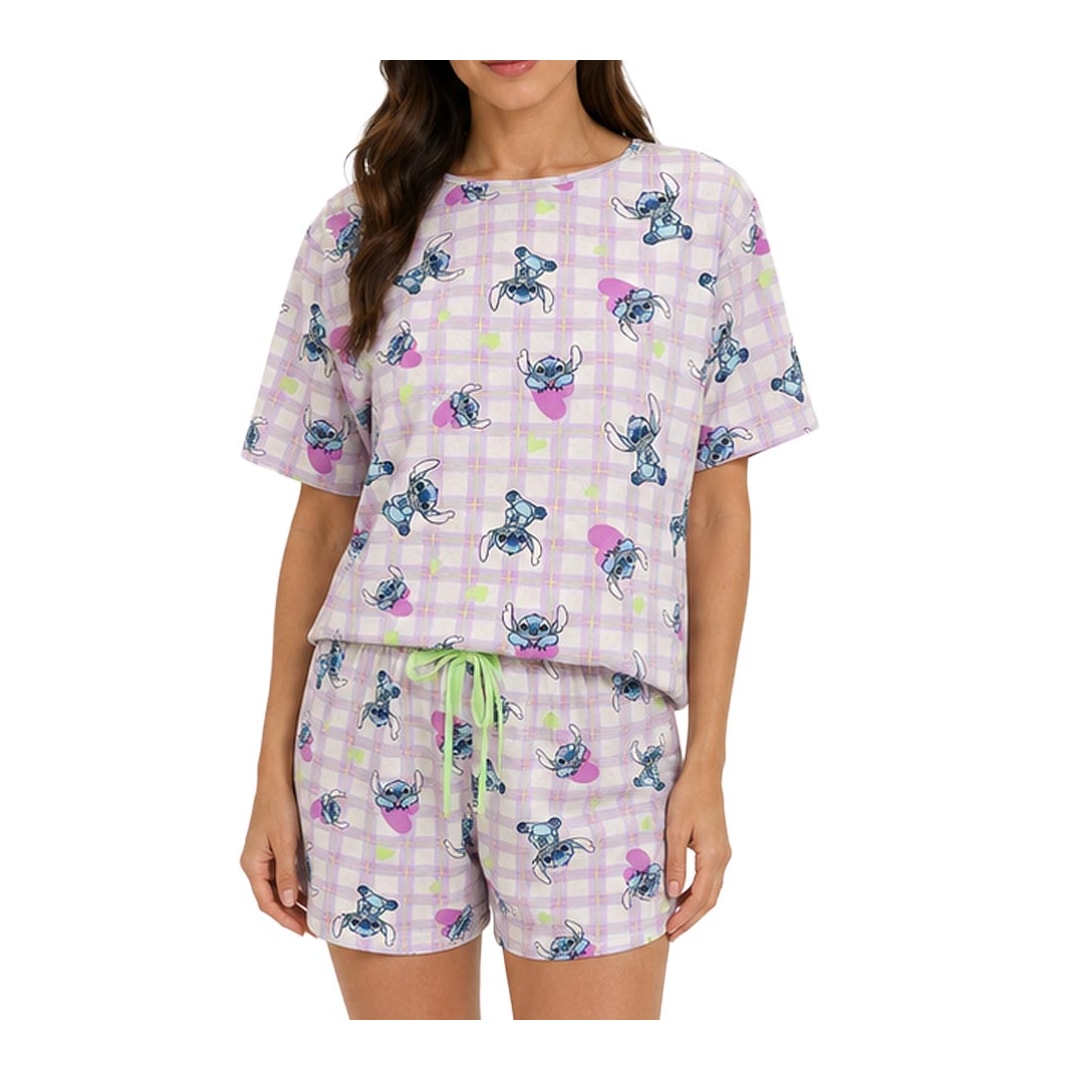 Pijama Malwee Feminino Verão 1000133016 Lilas Stitch Pijama Malwee Feminino Verão 1000133016 Lilas Stitch