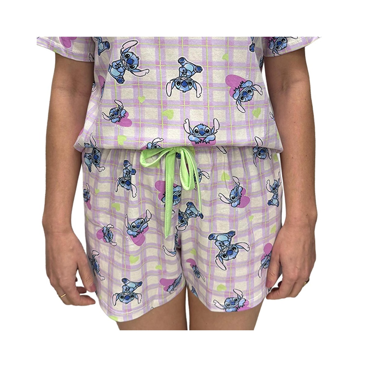 Pijama Malwee Feminino Verão 1000133016 Lilas Stitch