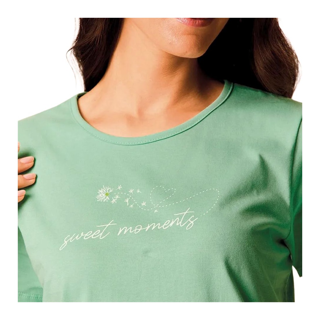 Pijama Malwee Feminino Verão 138921 Verde Claro Pijama Malwee Feminino Verão 138921 Verde Claro