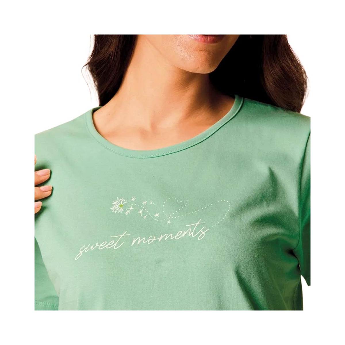 Pijama Malwee Feminino Verão 138921 Verde Claro Pijama Malwee Feminino Verão 138921 Verde Claro