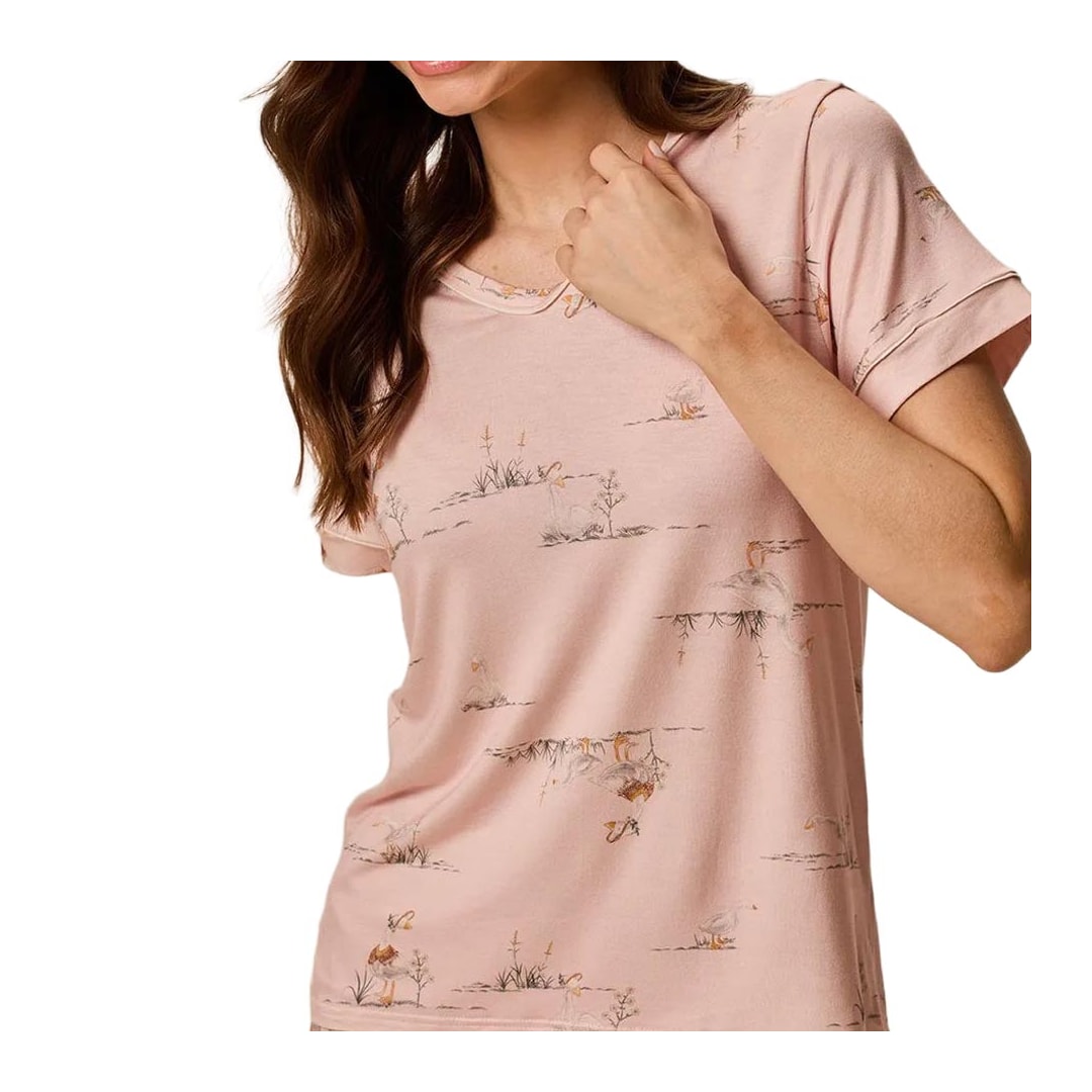 Pijama Malwee Feminino Verão Com Calça 1000134467 Rose