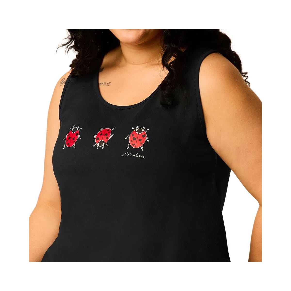 Pijama Malwee Feminino Verão Plus Size 130759 Preto