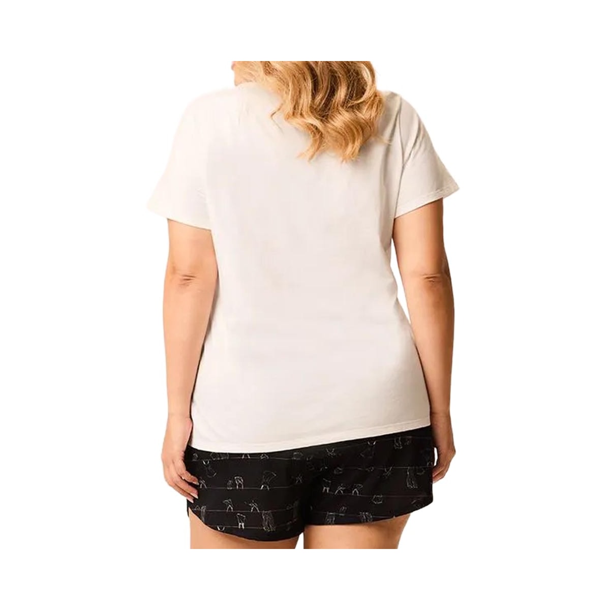 Pijama Malwee Feminino Verão Plus Size 138965 Off White