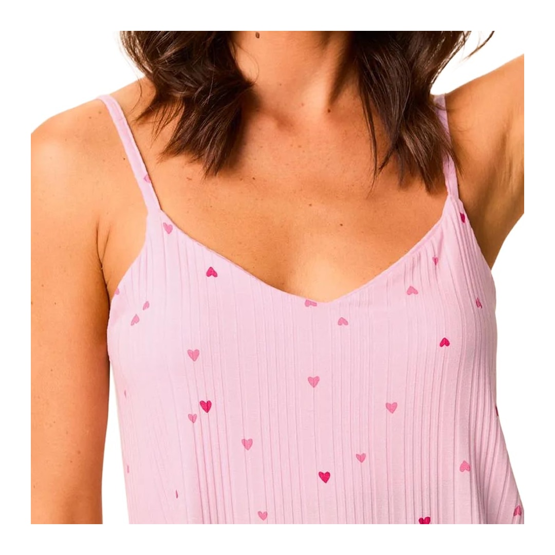 Pijama Malwee Feminino Verão Sem Manga 138983 Rosa