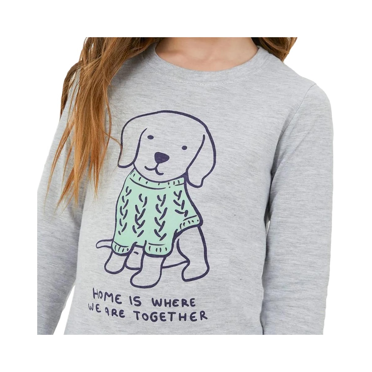 Pijama Malwee Kids Menina Manga Longa 126844 Mescla Cinza Pijama Malwee Kids Menina Manga Longa 126844 Mescla Cinza