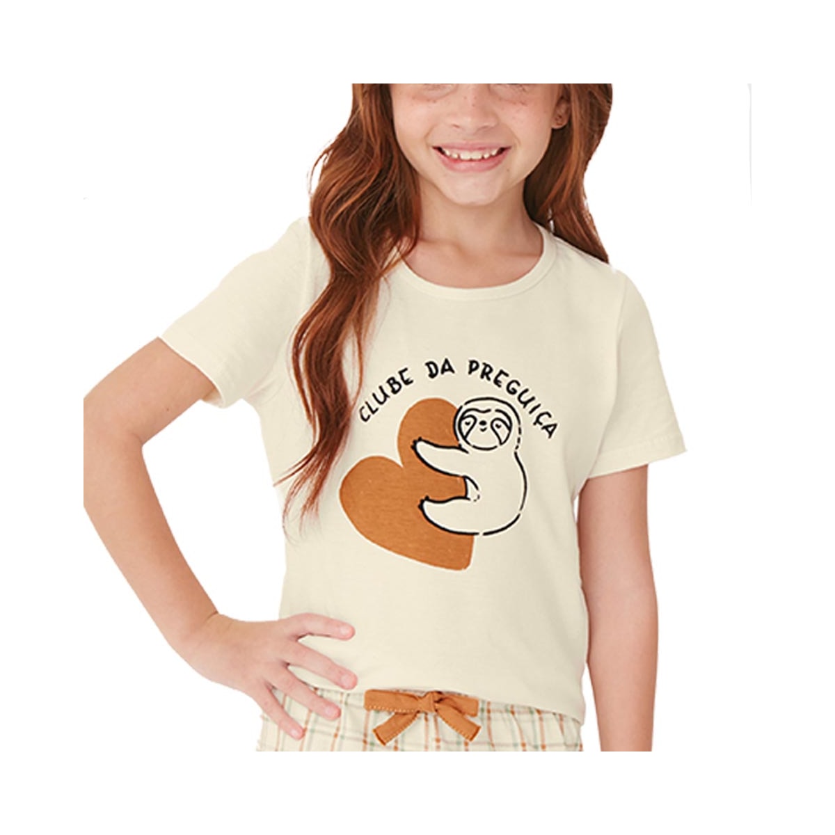Pijama Malwee Kids Menina Meia Manga 30747 Creme Pijama Malwee Kids Menina Meia Manga 30747 Creme