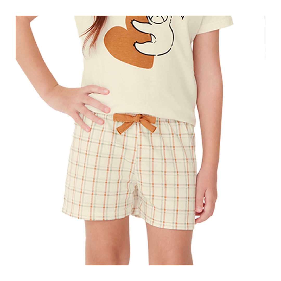 Pijama Malwee Kids Menina Meia Manga 30747 Creme Pijama Malwee Kids Menina Meia Manga 30747 Creme