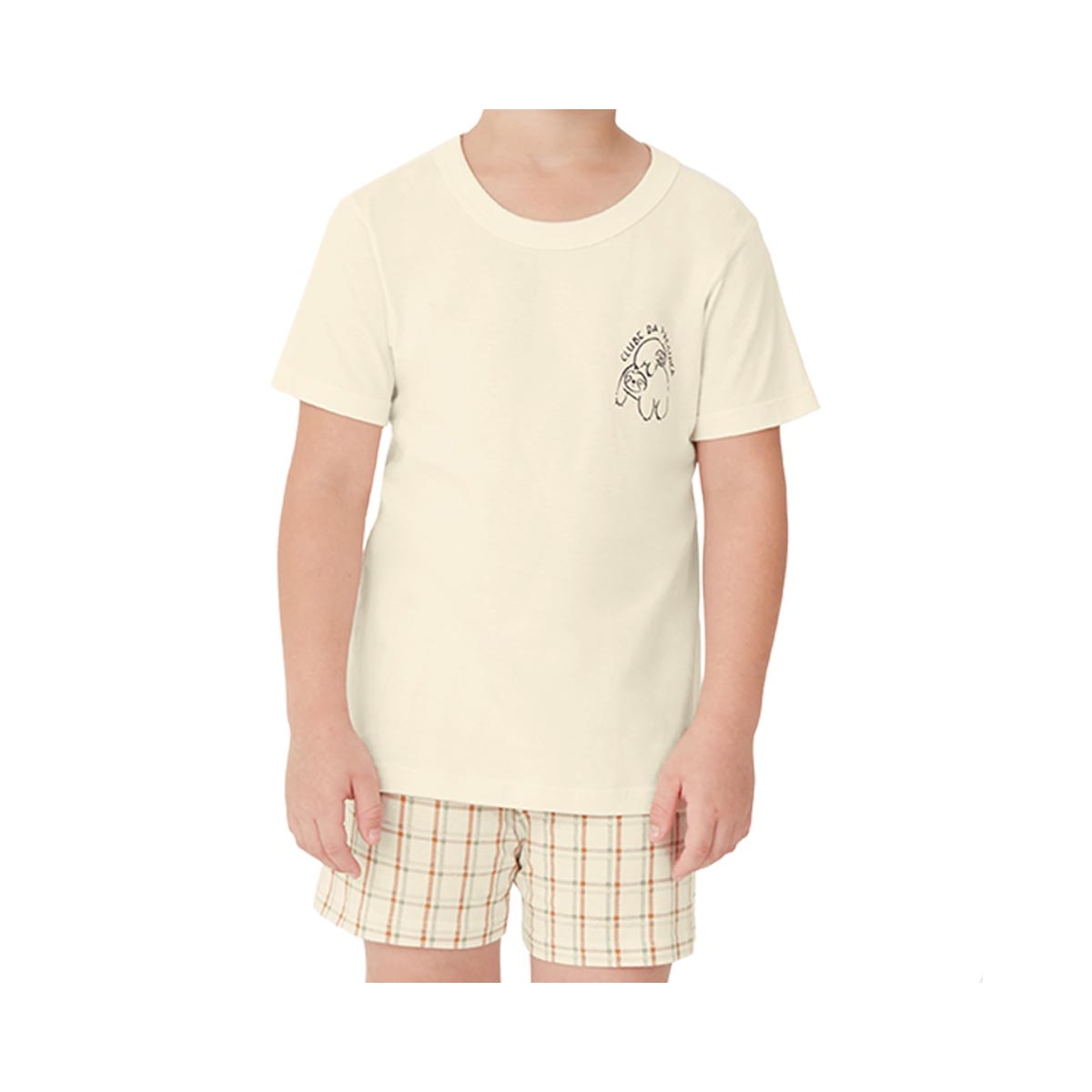 Pijama Malwee Kids Menino Meia Manga 130753 Bege Claro Pijama Malwee Kids Menino Meia Manga 130753 Bege Claro