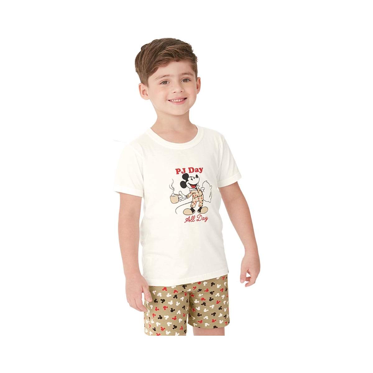 Pijama Malwee Kids Menino Meia Manga 30889 Branco Off Pijama Malwee Kids Menino Meia Manga 30889 Branco Off