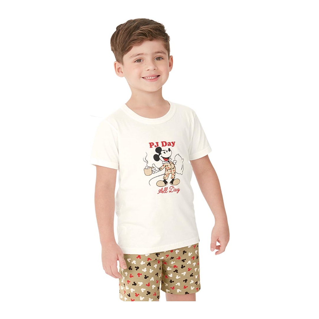 Pijama Malwee Kids Menino Meia Manga 889 Branco Off Pijama Malwee Kids Menino Meia Manga 889 Branco Off