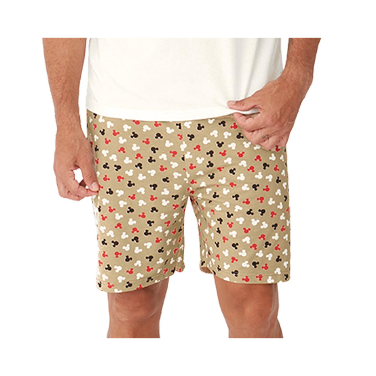 Pijama Malwee Masculino De Verão Meia Manga 130886 Bege