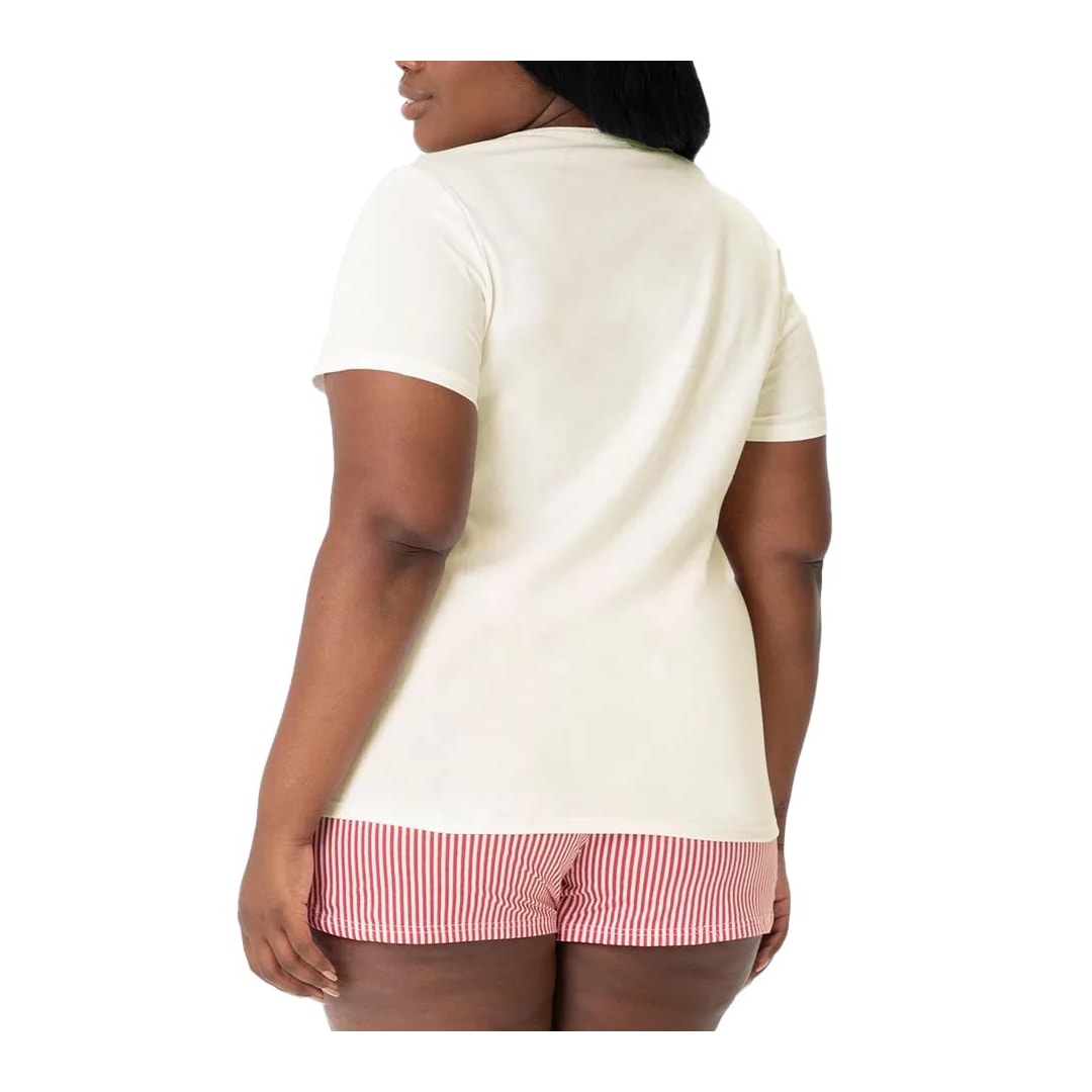 Pijama Malwee Verão Meia Manga 128764 Branco Off Pijama Malwee Verão Meia Manga 128764 Branco Off