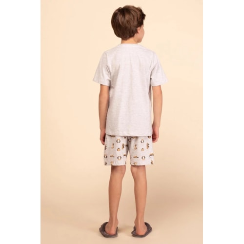 Pijama Mensageiro dos Sonhos Infantil Masculino 0131305 Mescla Alvejado