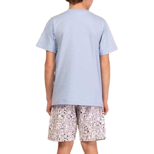 Detalhe - Pijama Mensageiro dos Sonhos Infantil Masculino 0131330 Azul