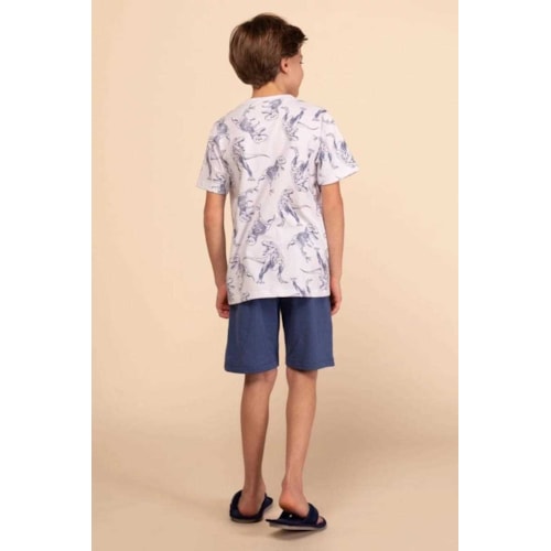 Pijama Mensageiro dos Sonhos Infantil Masculino 0131377 Azul/Branco