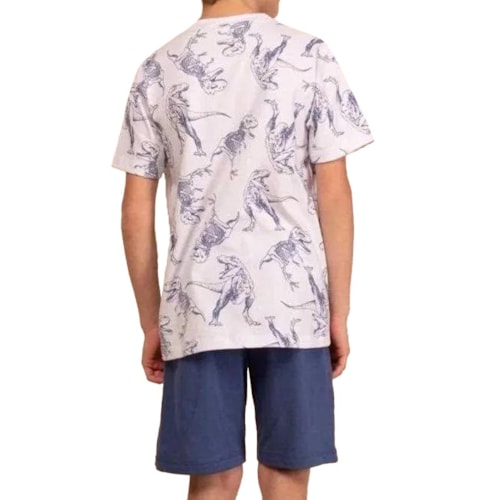 Detalhe - Pijama Mensageiro dos Sonhos Infantil Masculino 0131377 Azul/Branco
