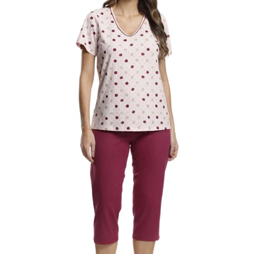 Pijama Paulienne Feminino Verão Capri 103.76 Rosa