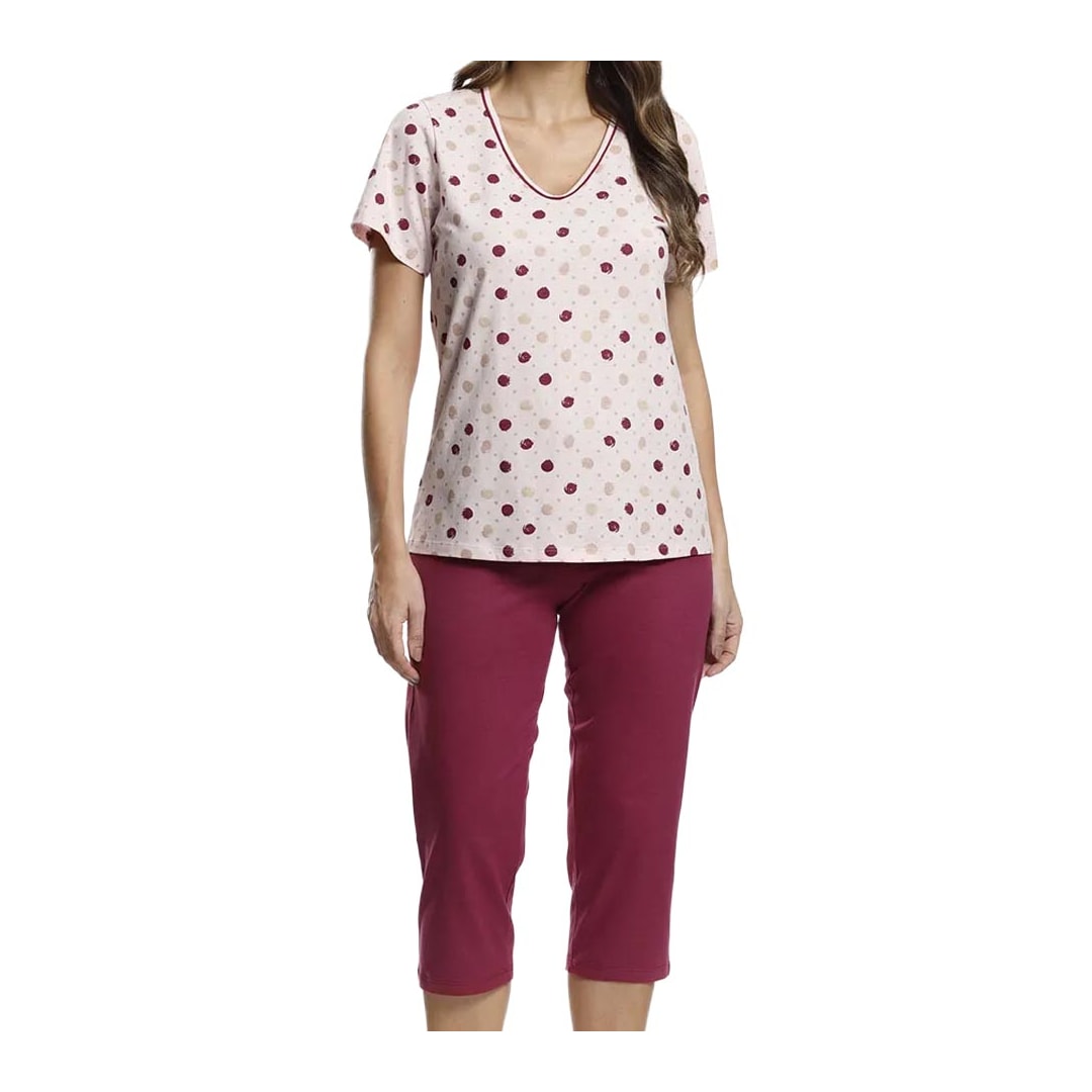 Pijama Paulienne Feminino Verão Capri 103.76 Rosa Pijama Paulienne Feminino Verão Capri 103.76 Rosa