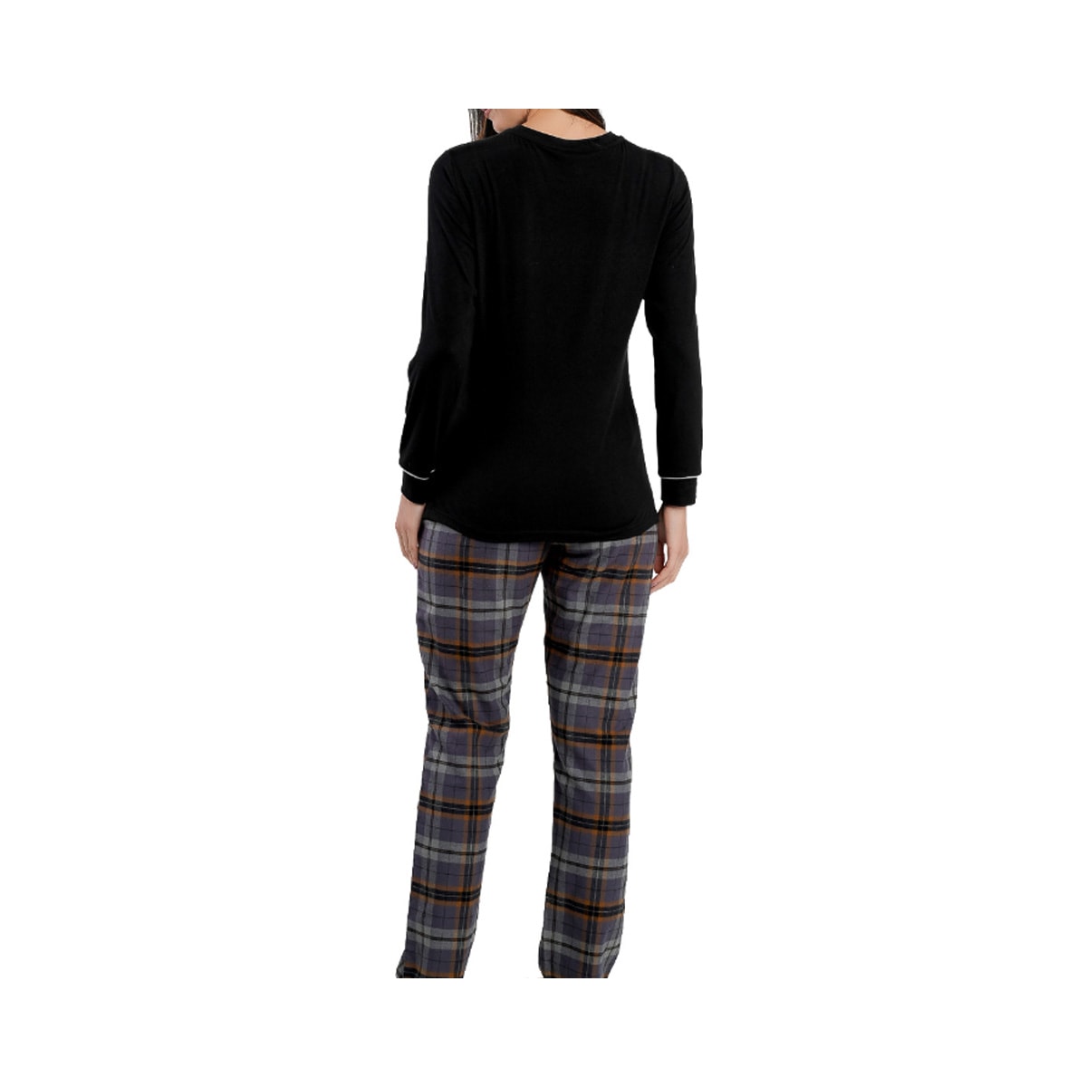 Pijama Podiun De Inverno Fechado 265165 Preto/Xadrez Nevoa Pijama Podiun De Inverno Fechado 265165 Preto/Xadrez Nevoa