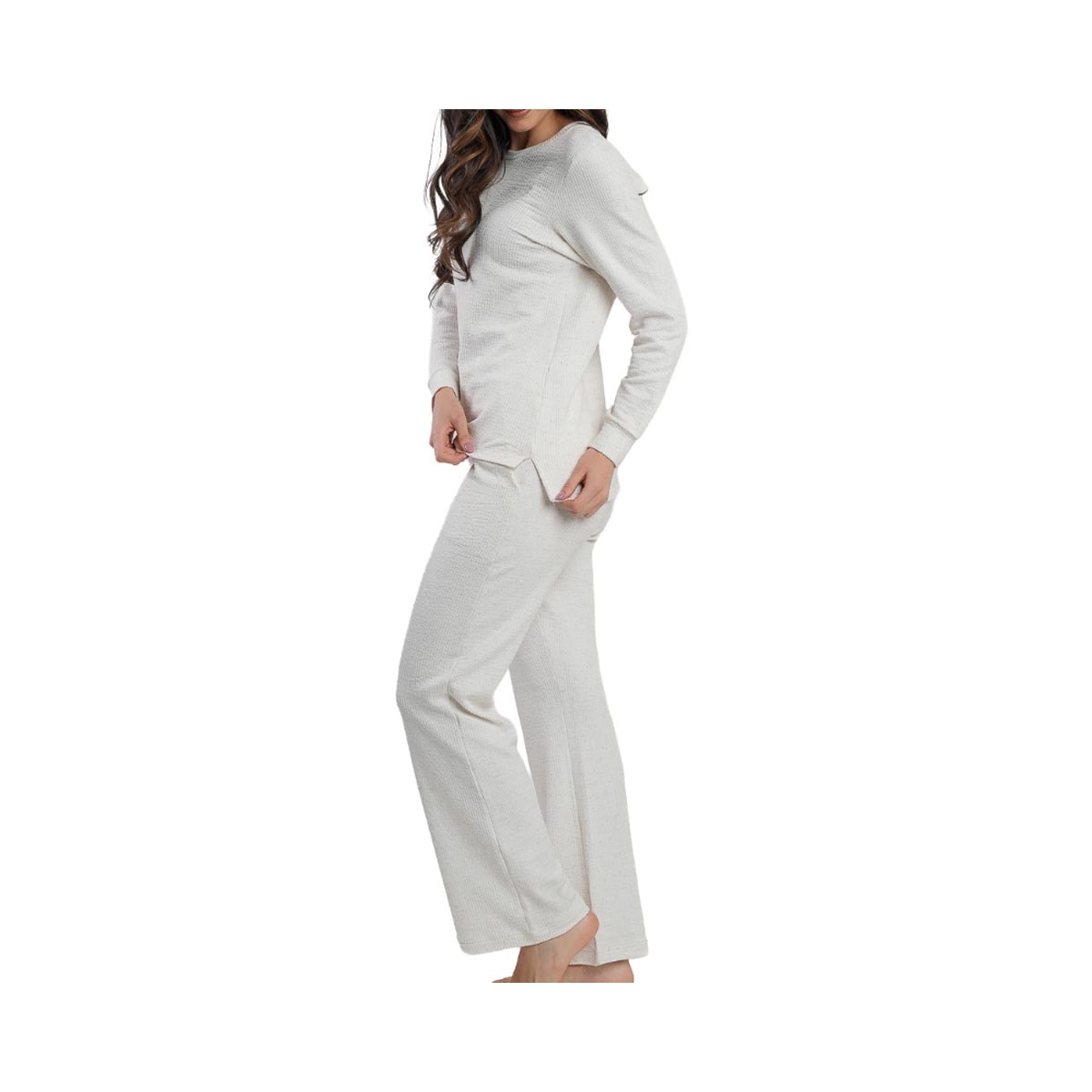 Pijama Podiun Feminino Fechado Inverno 265105 Natural