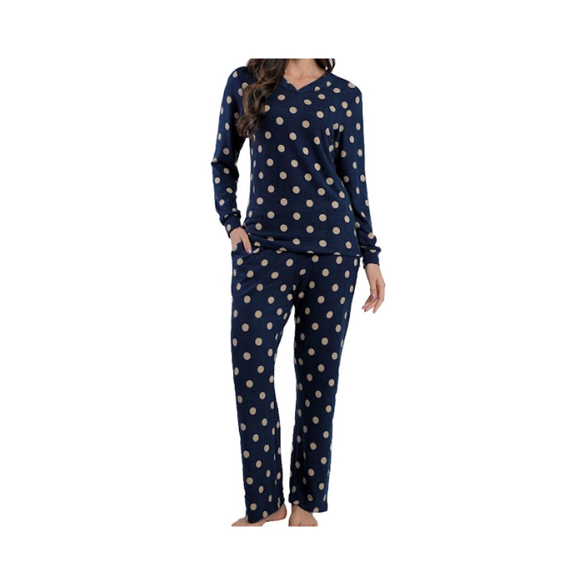 Pijama Podiun Feminino Fechado Inverno 265171 Marinho Pijama Podiun Feminino Fechado Inverno 265171 Marinho