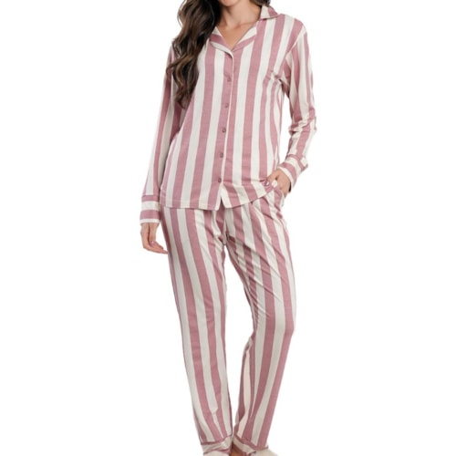 Pijama Podiun Feminino Inverno Listrado 265144 Listrado Seraphina