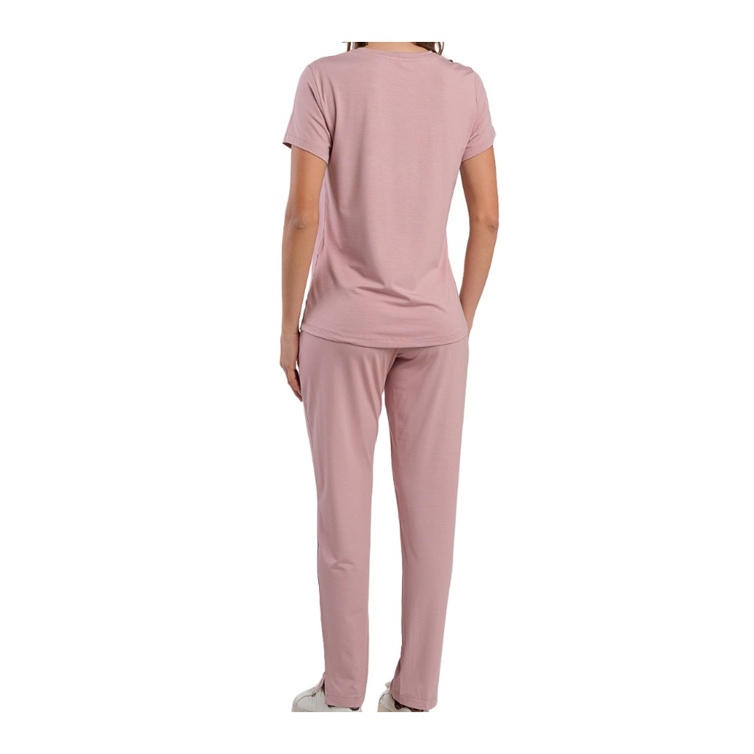 Pijama Podiun Feminino Verão Com Calça 265113 Rose Seraphina