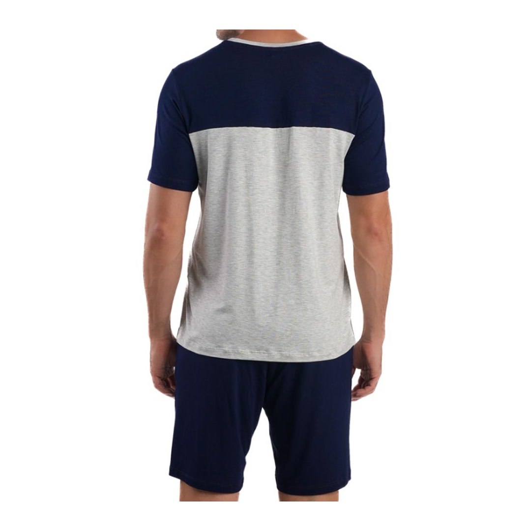 Pijama Podiun Masculino Verão Meia Manga 278036 Marinho