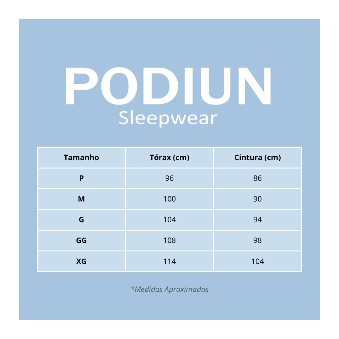 Pijama Podiun Masculino Verão Meia Manga 278043 Marrom