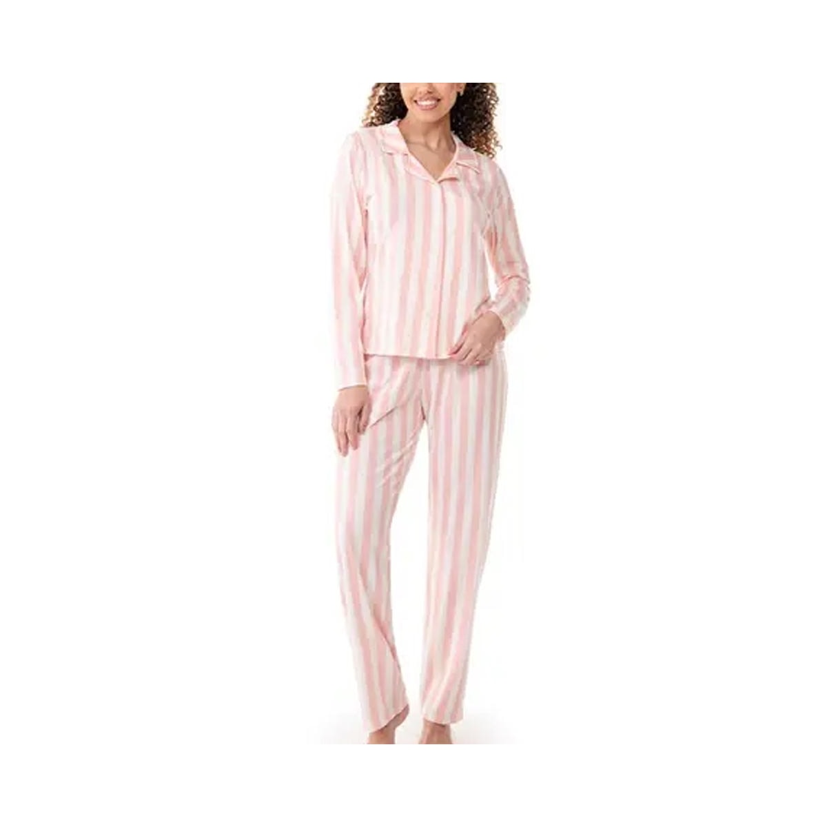 Pijama Zee Rucci Feminino Aberto Inverno Zr3201-041 Rosa Listrada Pijama Zee Rucci Feminino Aberto Inverno Zr3201-041 Rosa Listrada