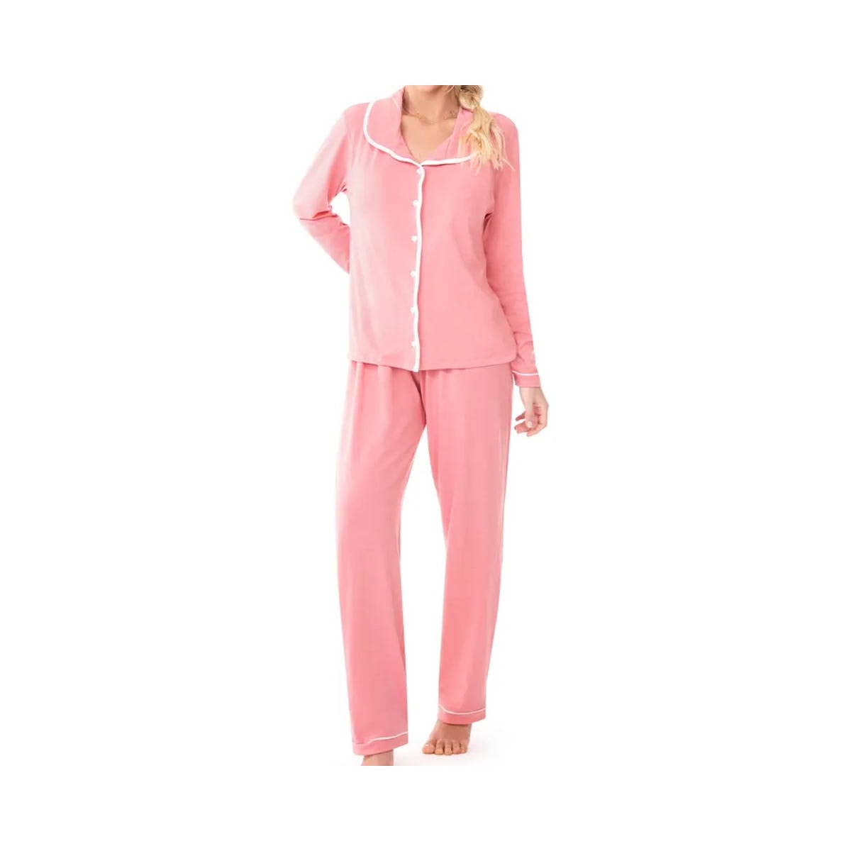 Pijama Zee Rucci Feminino Aberto Inverno Zr3201-043 Rosa Pijama Zee Rucci Feminino Aberto Inverno Zr3201-043 Rosa