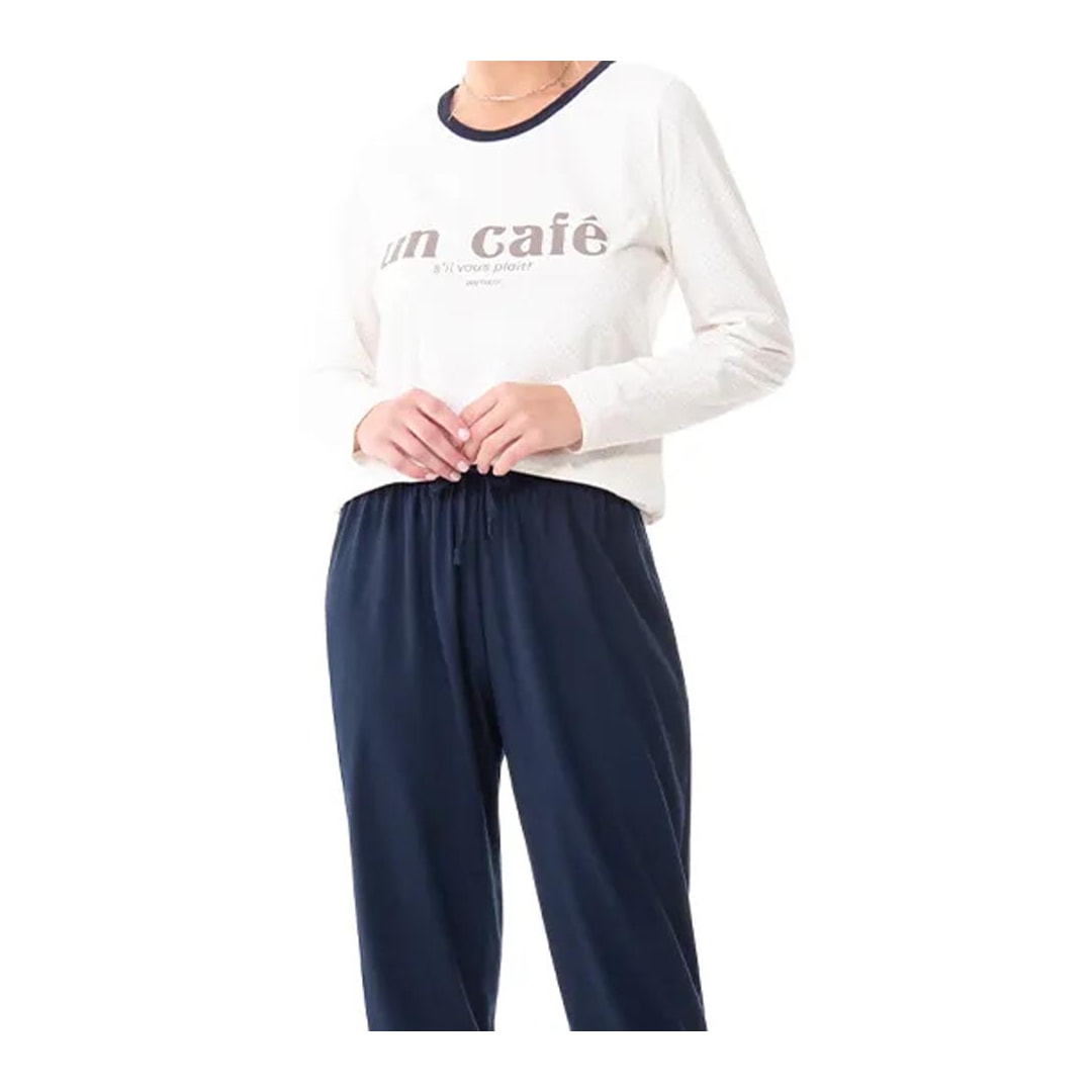 Pijama Zee Rucci Feminino Fechado Inverno Zr3201-046 Branco Poa Pijama Zee Rucci Feminino Fechado Inverno Zr3201-046 Branco Poa